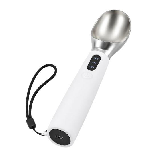 Heated Ice Cream Scoop Ice Cream Rechargeable Electric Scooper белый