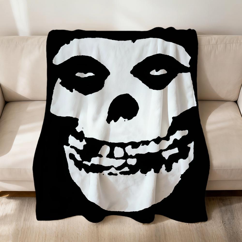 cool garbage Punk Music BAND M-Misfitstry m-Misfits Flannel soft warm plush blanket sofa living room hogar bed home Car portable