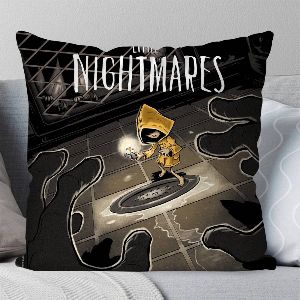 Little Nnightmares Animated Game Pillow Case Fashion Square Pillowcase Bedroom Sofa Room Ins Decoration Leisure