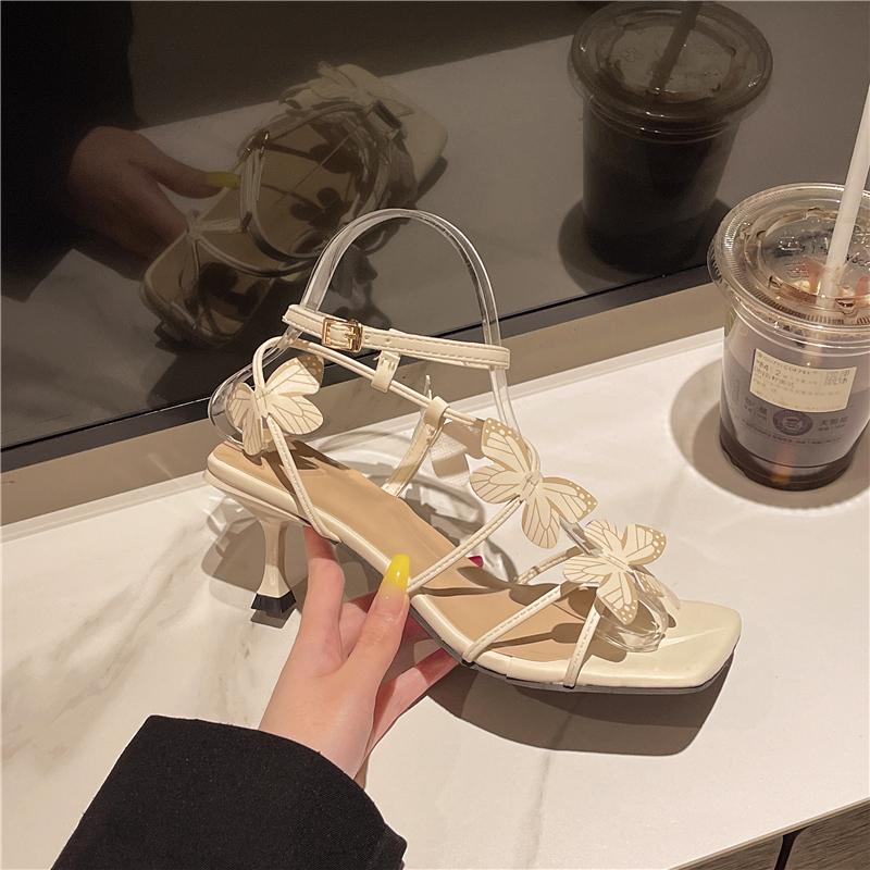 

2024 Новая летняя мода Сотни изящных женских туфель на высоком каблуке с бантом 39 бежевый