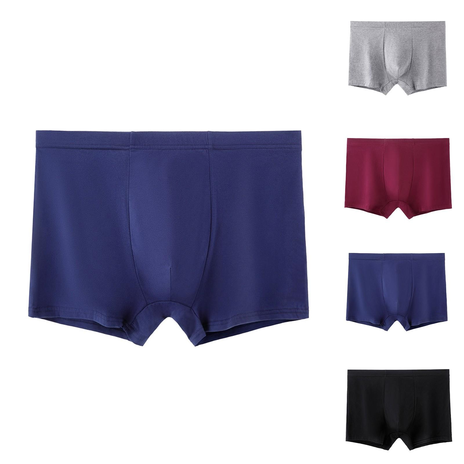 

Men s Large Size Solid Color Boxer Heavy Mid-Rise Briefs XXXXXXL винний