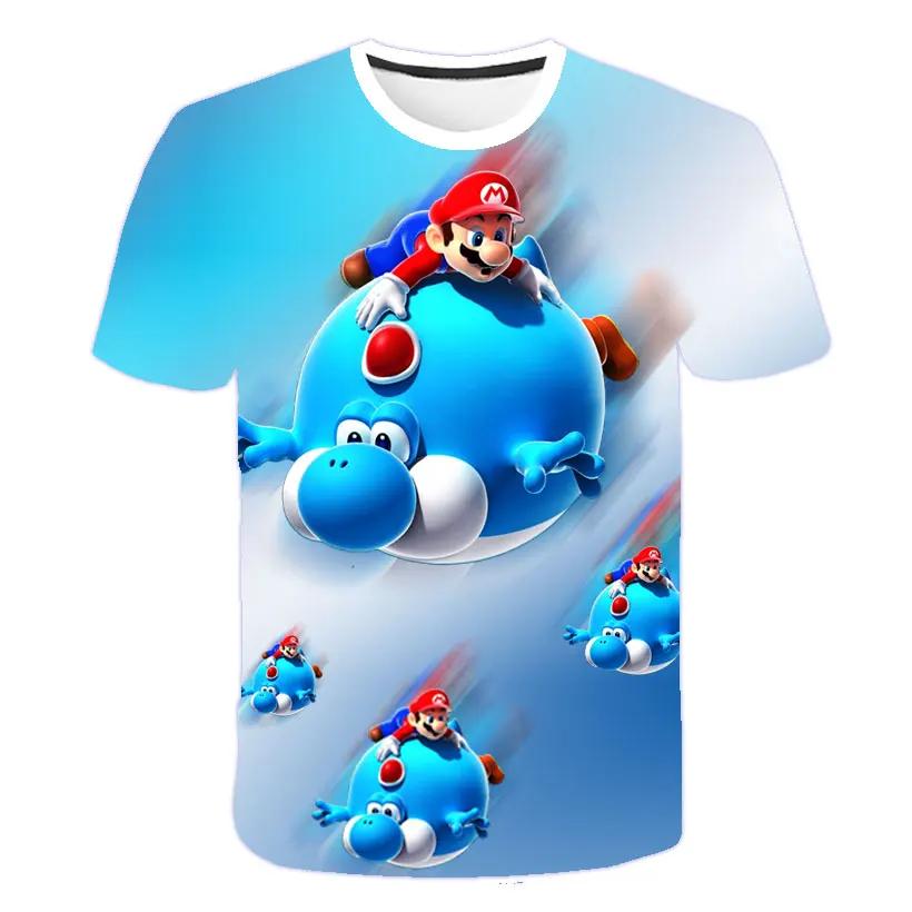 Child Game Super Mario Bros T Shirt Kids Boy Cartoon Clothes Tops Tees Boys T-shirt Luigi Mario T-shirts Children's Short Sleeve