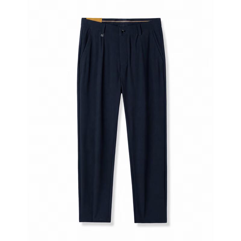 ROMON Men's Summer Business Casual Straight-Leg Trousers