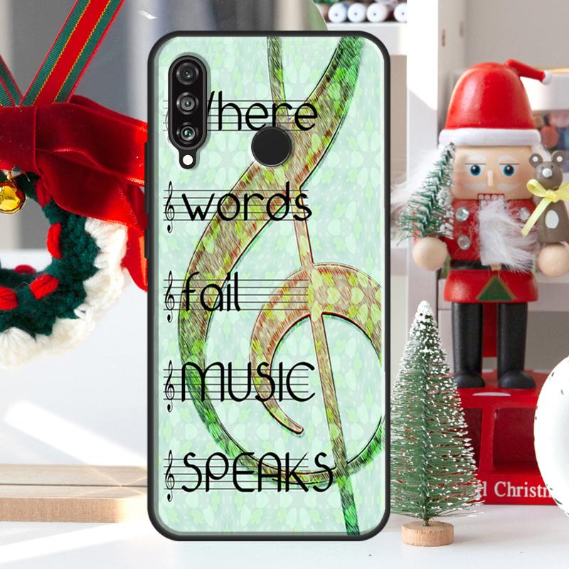 Music Note Musical Treble Clef For Huawei Nova 12i 11i 8i 12s Y73 Y72 Y61 Y91 Y90 Y70 Y60 9 10 SE P60 Pro P30 P40 Lite Case