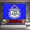 AFA Emblem Blue Background Stars Wreath Patterned Tapestry for Bedroom and Living Room Home Decor Sofas