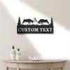Personalized Bull Elk Address Sign, Custom Metal House Number Plaque for Garden Wall