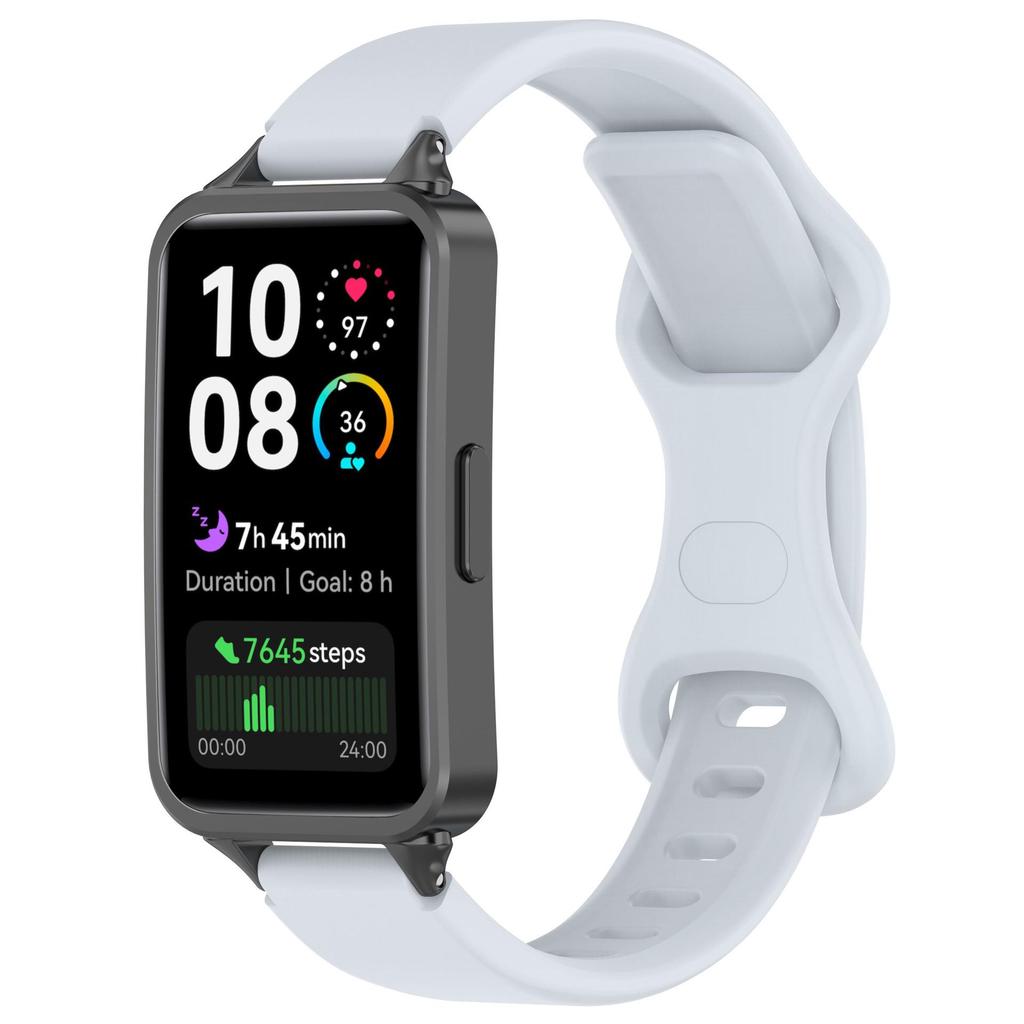 Cinturino in Silicone Compatibile per Huawei Band 10/9/8 con Fibbie a Farfalla e a 8, 12MM.