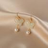 PANJBJ 925 Sterling Silver Rose Hotan Jade Earring for Women Girl Ethnic Style Versatile Temperament Jewelry Gift Dropshipping