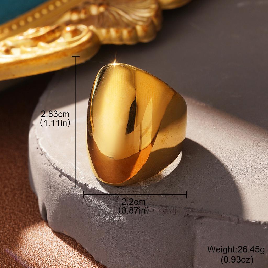 Cold wind fashion stainless steel European and American ring temperament line high-end sense gold hand jewelry