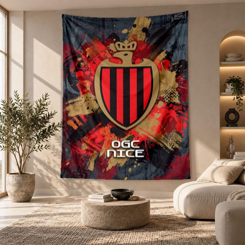 Decorative Tapestry,OGC Nice FC Printed Wall Art, Lightweight Wall Hanging For Bedroom Background