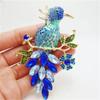 Vintage Women Girls Heavy Industry Crystal Animal Brooch Pin Fashion Luxury Shiny Boutique Rhinestone Badges Corsages For Lady
