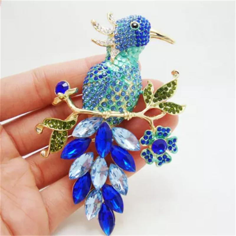 Vintage Women Girls Heavy Industry Crystal Animal Brooch Pin Fashion Luxury Shiny Boutique Rhinestone Badges Corsages For Lady