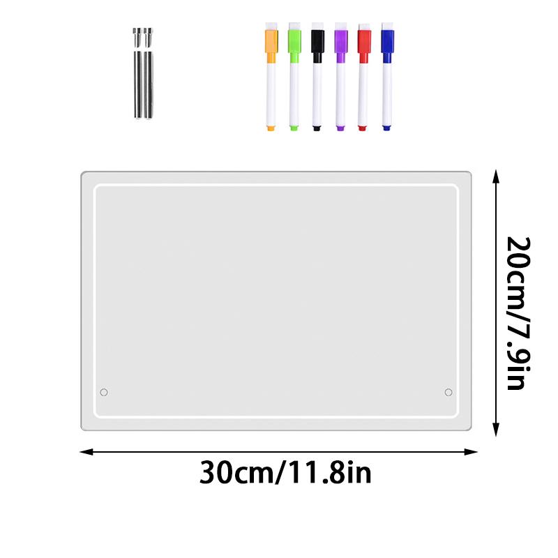1 Set Office Three-dimensional Notepad Message Board Memo Writing Board Acrylic Weekly Planner
