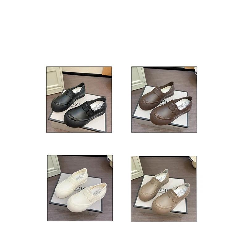 Female Fashion Outdoor Waterproof Anti Slip Thick Soled Wear Resistant Short Tube Rain Shoes Rubber Shoes