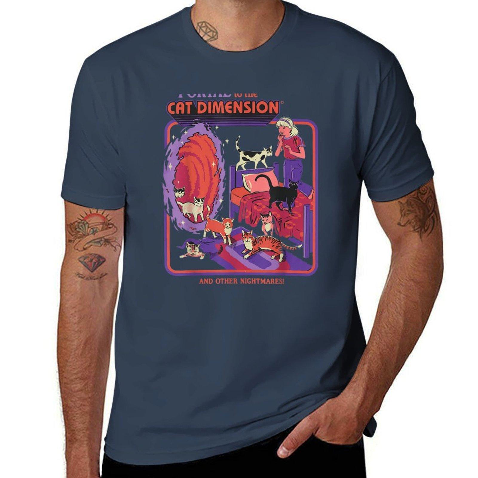 Portal To The Cat Diunisexsion Halloween Tshirt Breathable Workout Short Sleeve Top S