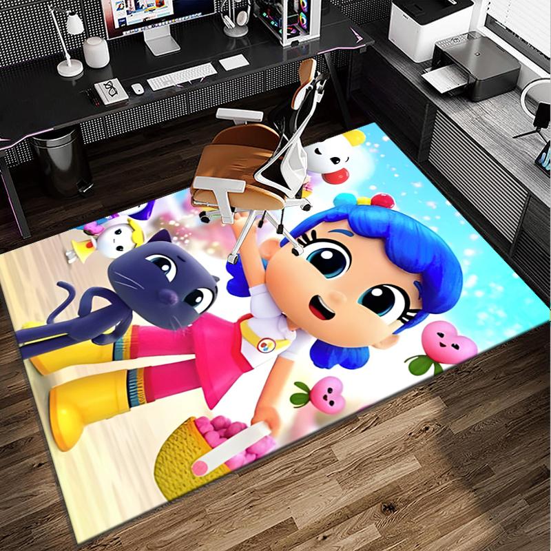 Rainbow Kingdom Adventure Office Rug Chair Mat, Game Carpet, Suitable for Front Door, Bedroom, Living Room, Desk, Holiday Gift