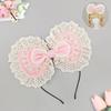 Handmade Lace Bow Hair Clip Girls Sweet Kawaii Lolita Accessory In Pastel Colors