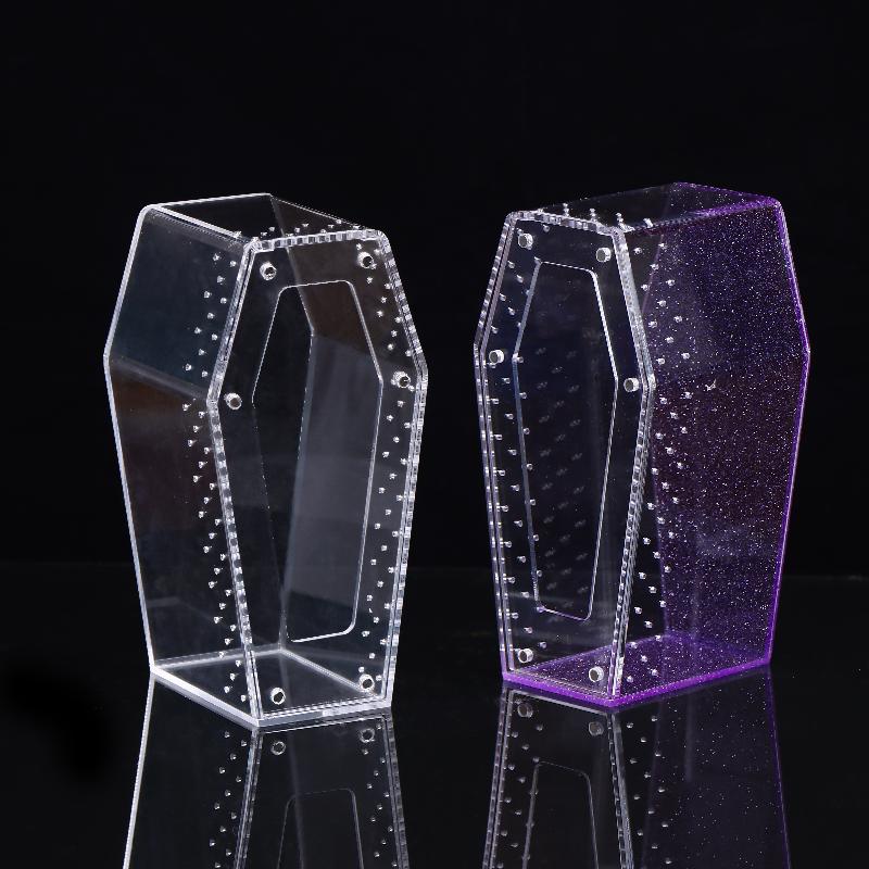 Acrylic Transparent Reptile Enclosure Insect Spider Lizard Feeding Cage Reptile Breeding Box Ventilation Arboreal Enclosure Case