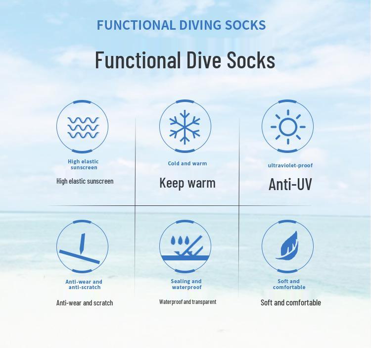 3mm Super Elastic Non-Slip Cut-Resistant Warm Diving and Snorkeling Socks