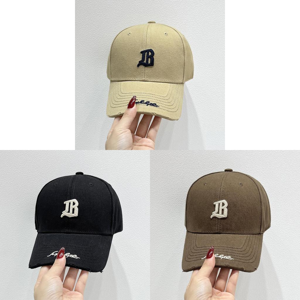 Baseball Cap Women Embroidered Letter Cotton Casual Sun Hat For Autumn