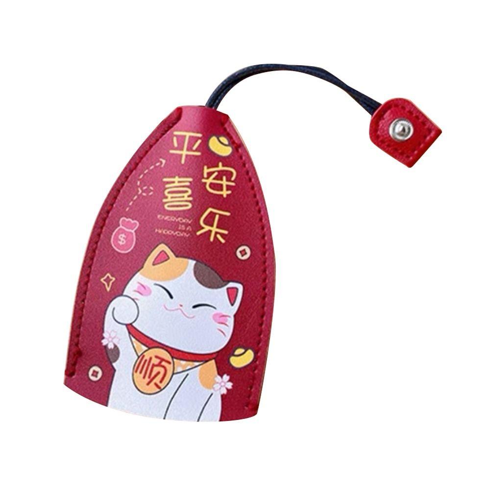 Lot De 4 Étuis à Clés Rétractables Cuir PU Dessin Animé - Grande Capacité - Unisex