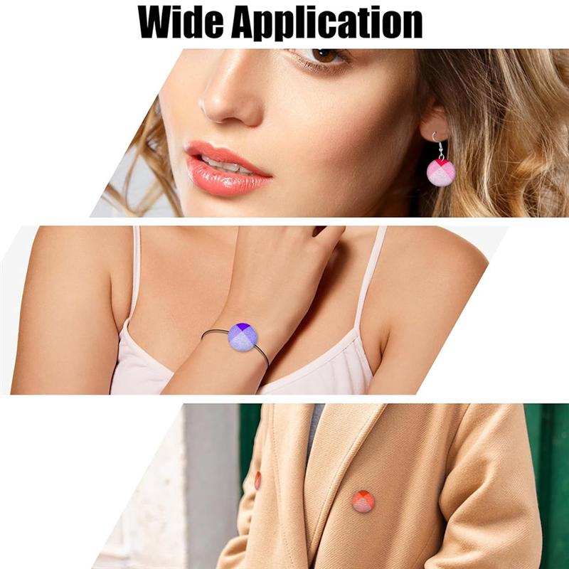 M-Modern-120Pcs Button Covers, Cover Button Kit With 6 Sizes, DIY Fabric Covered Buttons With 2 Installation Tools For DIY Lover