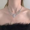 2024 Niche Design Korean-Style Rhinestone Jewelry Set: Multi-layer Necklace, Bracelet, Earrings for Brides