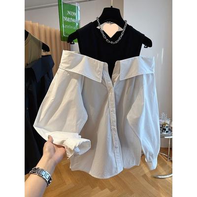 Off The Shoulder Blusen Damenmode Sommerkleidung Lässige Langarmshirts Blusen