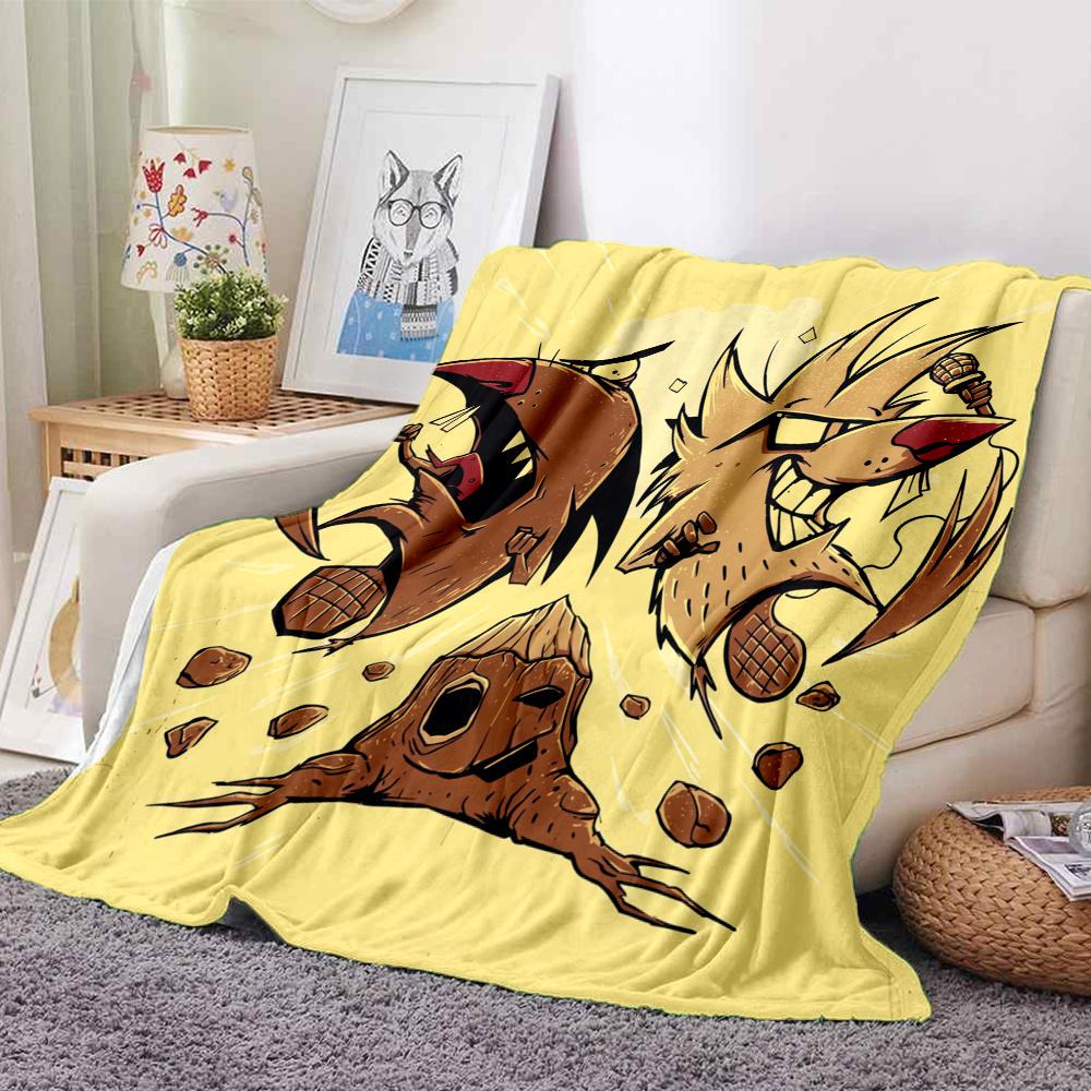 The Angry Beavers Flannel Blanket, High quality Comfortable for All Seasons, Home Decor, Warmth and Comfort