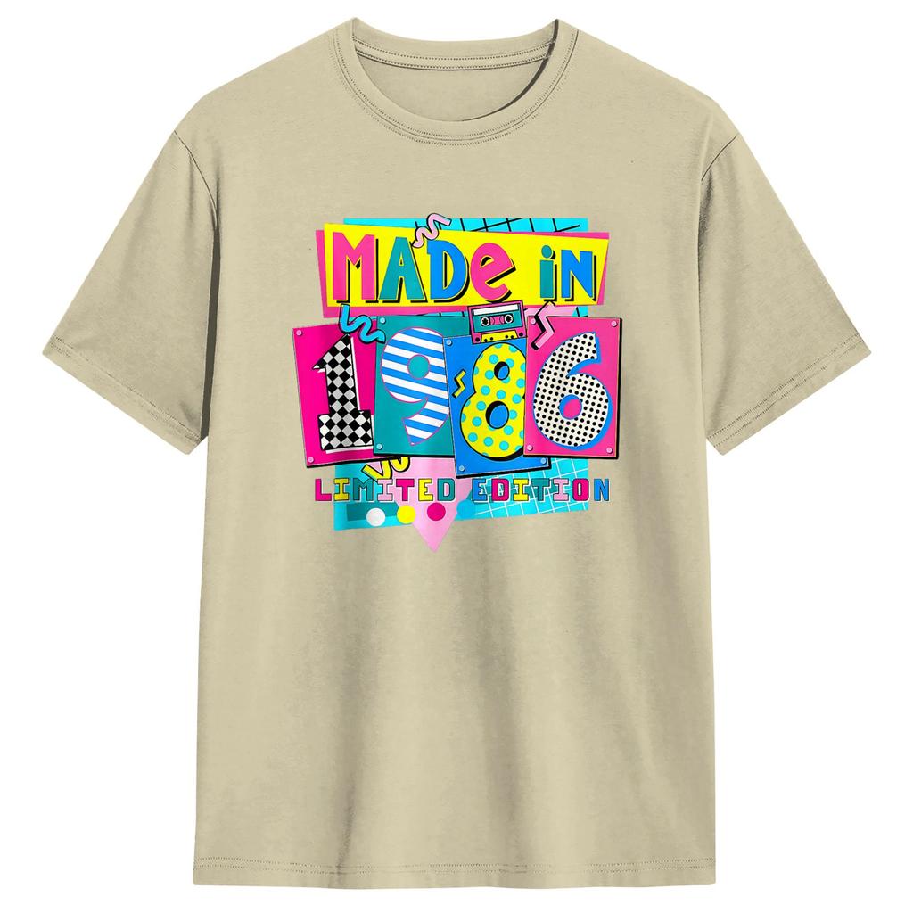 Made in 1986 Limited Edition 40th Birthday Party T Shirts Cotton Top Tees Streetwear Short Sleeve T Shirt O Neck Hip Hop Tshirt