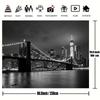 2D Monochrome NYC Backdrop, Brooklyn Bridge Photography Background