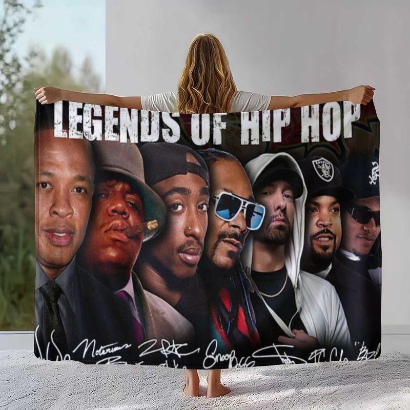 Rapper Eminem Hip Hop Rap God Flannel Blanket,Ultra Soft Warm Plush Throw for Home Bedroom Bed Sofa Cover Office Camping Picnic