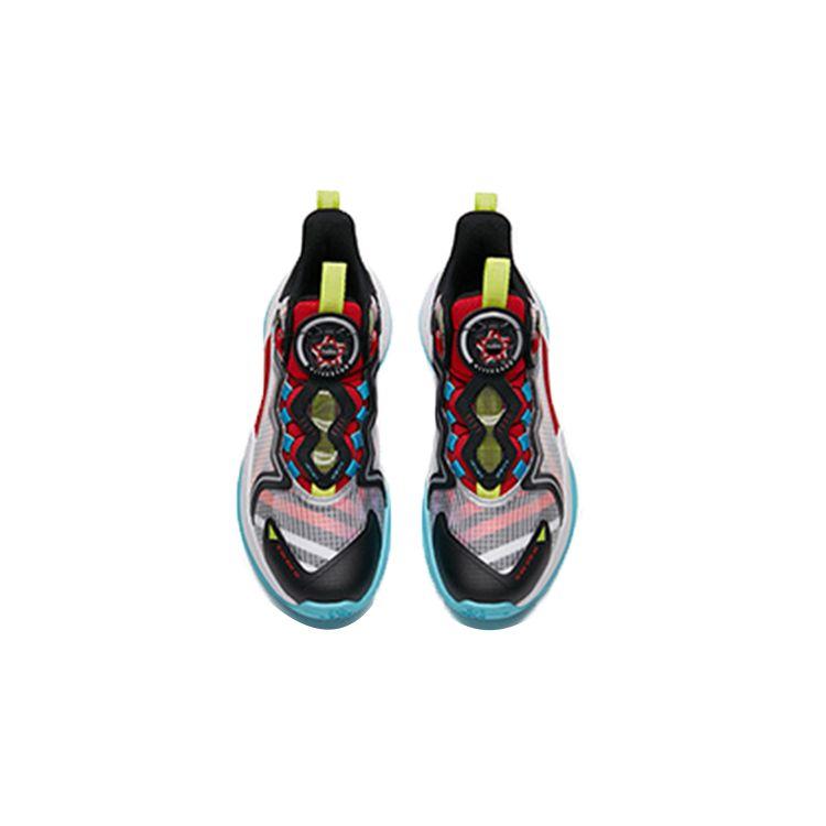 Anta Jugend Kinder Mesh Mid-Top Basketballschuhe Kinder Basketballschuhe Schwarz Silber Rot 312231111-4