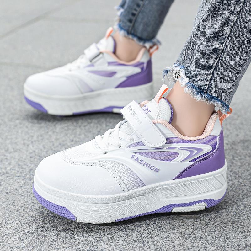 29-40 Children's Shoes Four Wheel Sports Boots Roller Skating Removable Student Skating Shoes Sneakers Girl Skate Shoes