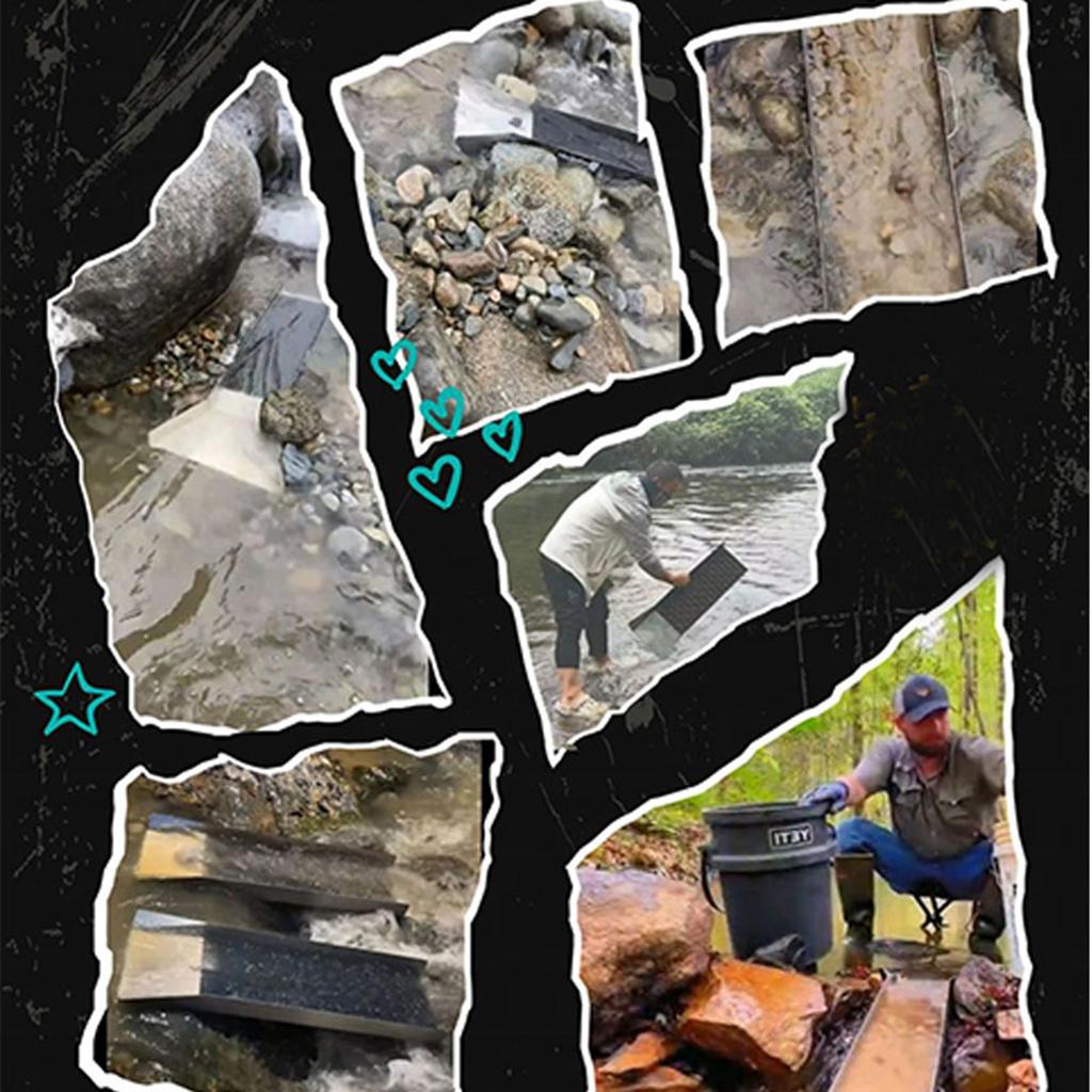 Rubber Gold Panning Mat with Riffles Gold Recovery Sluice Box Mat for Outdoor Prospecting