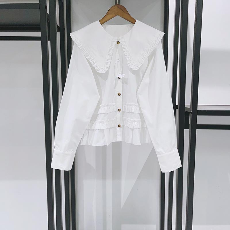 Nordic Niche 2026 Early Spring Doll Collar Ruffle Shirt 26067