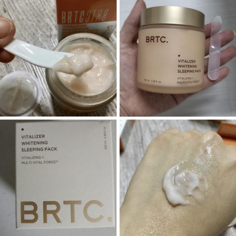 BRTC Vitalizer Whitening Sleeping Pack 100ml Hydrating Night Cream, Moisturizing Sleeping Pack