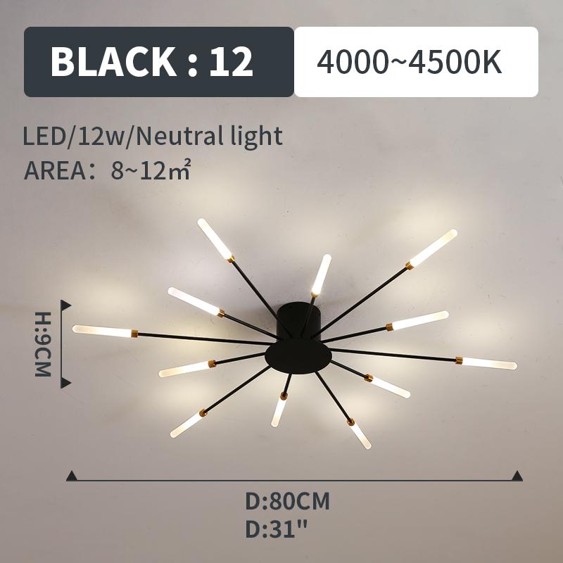 

Living room LED pendant light modern simple vortex dining room bedroom ceiling light home Christmas decoration pendant light Neutral White