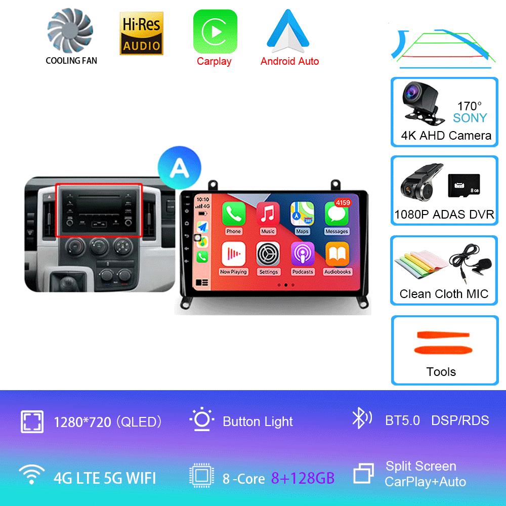Car Radio for Toyota Hiace H300 VI 6 GranAce I 1 2019 - 2022 Multimedia Video Player Navigation GPS Android 14 2 Din Dvd