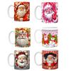 3D Christmas Ceramic Mugs Cute Mugs With Flat Painted Santa Claus Novelty Coffee Mug In Ceramic 11oz Coffee Milk Tea Lovers Gift