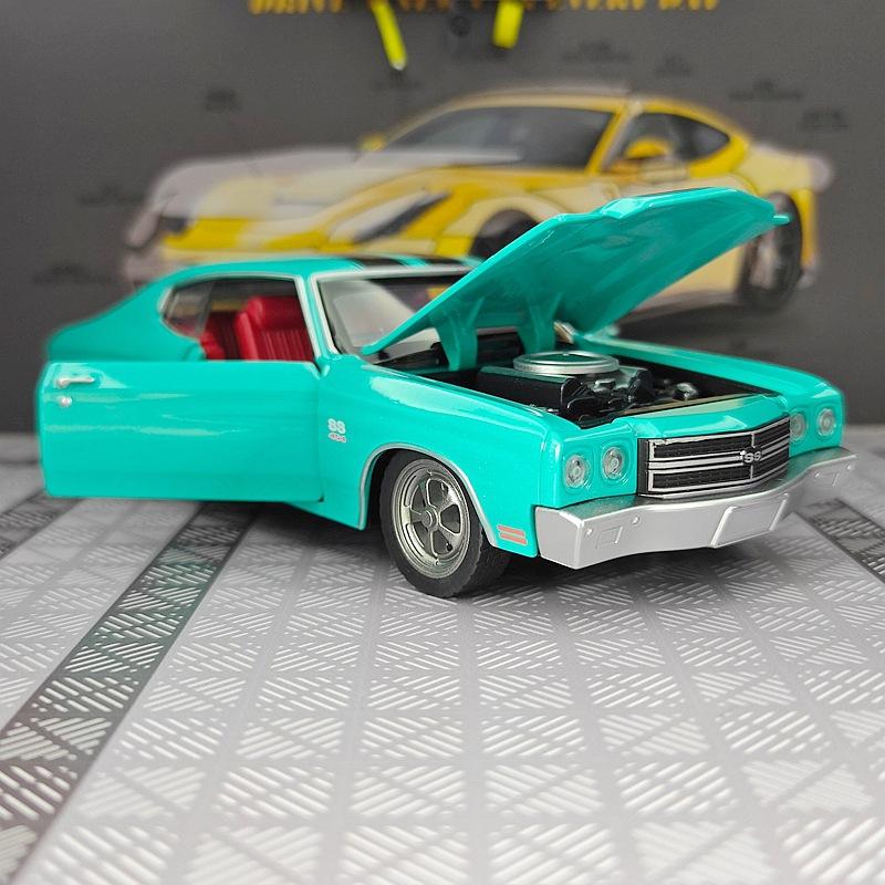 1:24 Chevrolet Chevelle SS 454 1970 Legierung Super Sportwagen Modell Metall Muscle Rennwagen Fahrzeuge Modell Simulation Kinder Spielzeug Geschenk