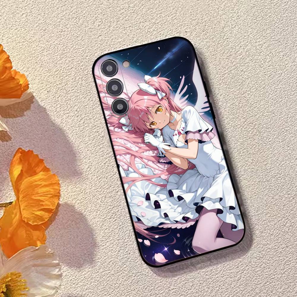 Anime Kaname Madoka Akemi Homura Phone Case For Samsung Galaxy A73,A72,A71,A70,A53,A52,A51,Soft Silicone Black Cover