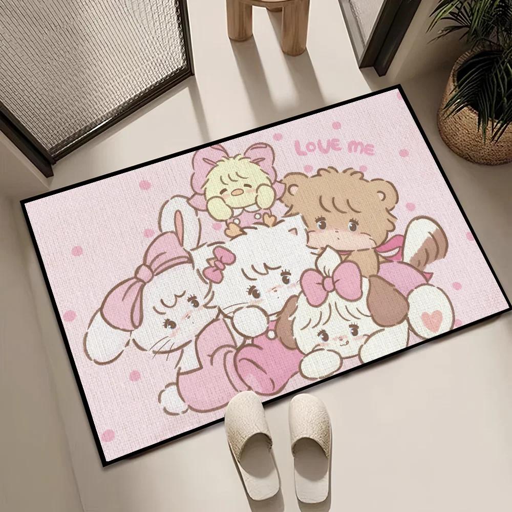 Small Carpet For House Bedroom Decoration Kitchen Bath Illustrations Super Absorbent M-Mikko Cute Rug Carpet Foot Non-slip