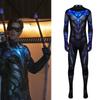 Costume Cosplay di Nightwing dei Titani in Tessuto Misto Cotone per Role Play Anime