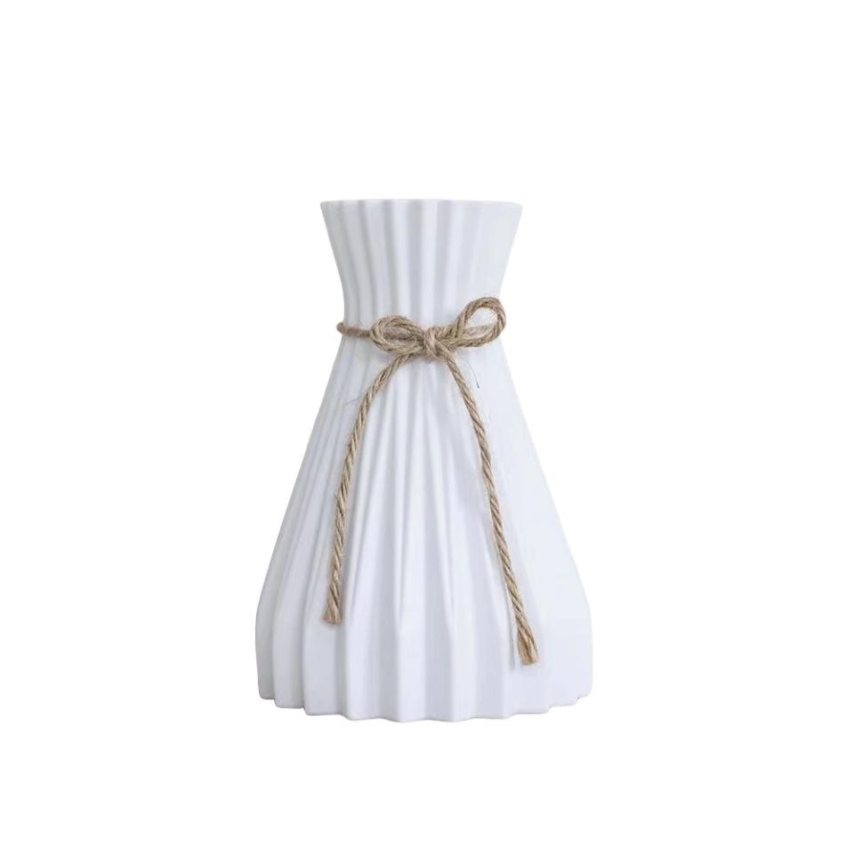 

Hemp Rope Ripple Vase with Origami Design for Dried and Artificial Flowers білий