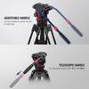 NEEWER GM006 Fluid Video Tripod Head with Stepless Adjustable Pan Tilt Quick Release Adjustable and 75mm Compatible with RS Maximum Load 10kg Head, &