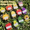 Porte-badge à bobine avec phrases motivantes de fruits amusants Pomme de terre positive Citations mignonnes Porte-badges d'infirmière Porte-badge nominatif rétractable Clip pour carte d'identité