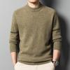 Wollpullover für Herren, Winter, neue Wolle, Rundhalsausschnitt, gestrickt, Hemd mit Boden, warmer Pullover für Herren