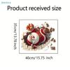 3D Santa Wall Sticker Funny Breakthrough Christmas Decal with Snowflake Decor for Festive Home Walls