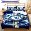 3pcs Chelsea FC Logo Pattern Bedding Set Duvet Cover Set Includes Duvet Cover &pillowcases,perfect All Season Bedroom Decoration&gift